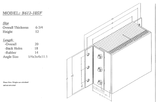 Steel Faced Dock Bumpers B612-18-SF